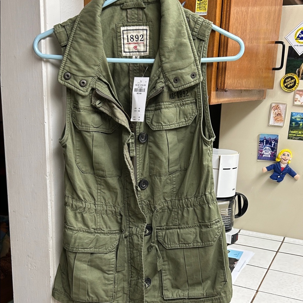 Abercrombie & Fitch Olive Green Vest